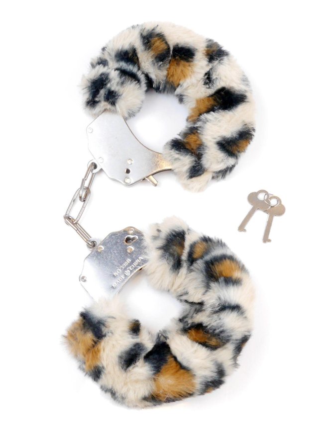 Вишукані металеві наручники - Furry Cuffs Leopard