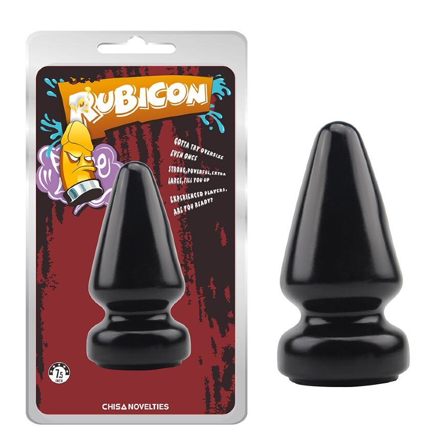Анальная пробка гигантская Chisa Rubicon, черный, Large