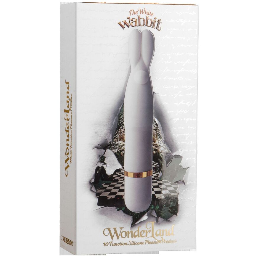 Классический белый вибратор в образе кролика WonderLand Massager The White Wabbit