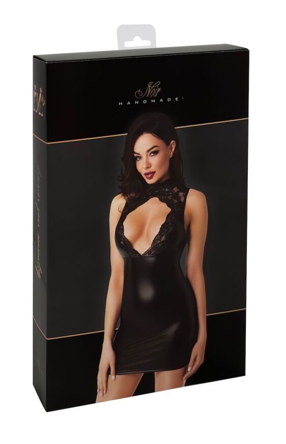 Платье Noir Handmade F343 Powerwetlook and lace mini skirt - XXL