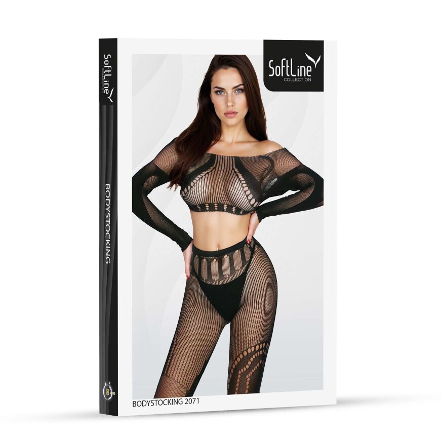 Бодістокінг - Bodystocking 2071, black - One Size