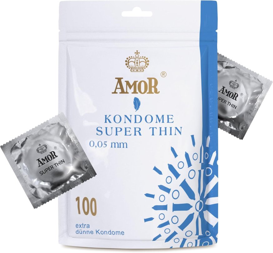 Презервативи - Amor Premium Super Thin, 100 шт.