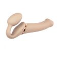 Безремневой страпон с вибрацией Strap-On-Me Vibrating Flesh L (мятая упаковка)