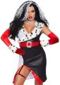 Костюм Круэллы Leg Avenue Devilish Diva M