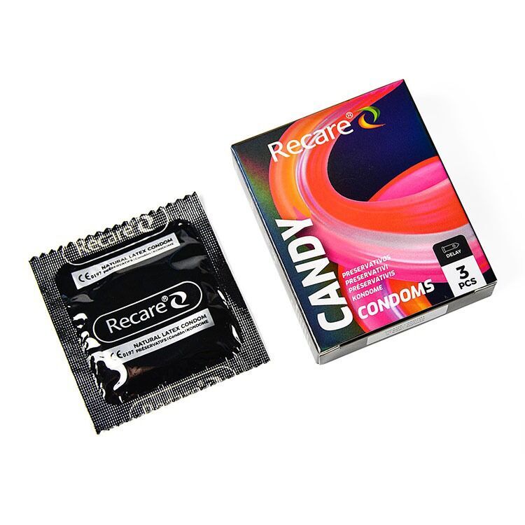 Презервативи Recare Candy Condoms 3 шт, цукерковий аромат
