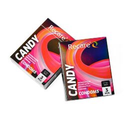 Презервативи Recare Candy Condoms 3 шт, цукерковий аромат