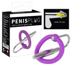 Стимулятор уретри - Penis Plug + Silicone Glans Ring Dilator