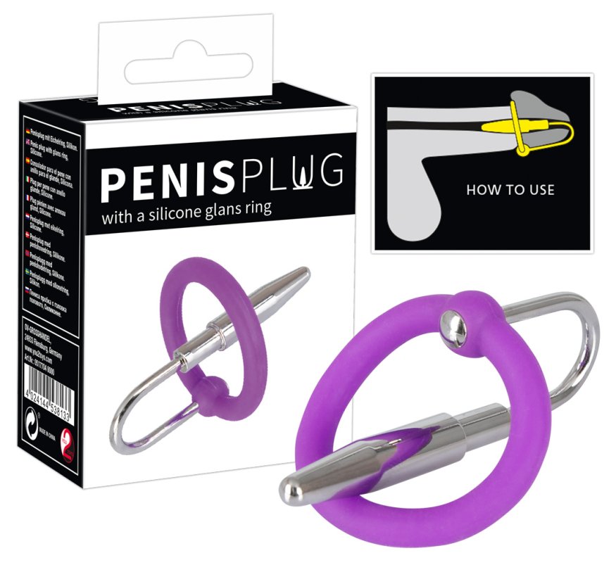 Стимулятор уретри - Penis Plug + Silicone Glans Ring Dilator