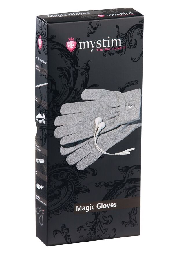 46600 Перчатки для электростимуляции Mystim Magic Gloves серые