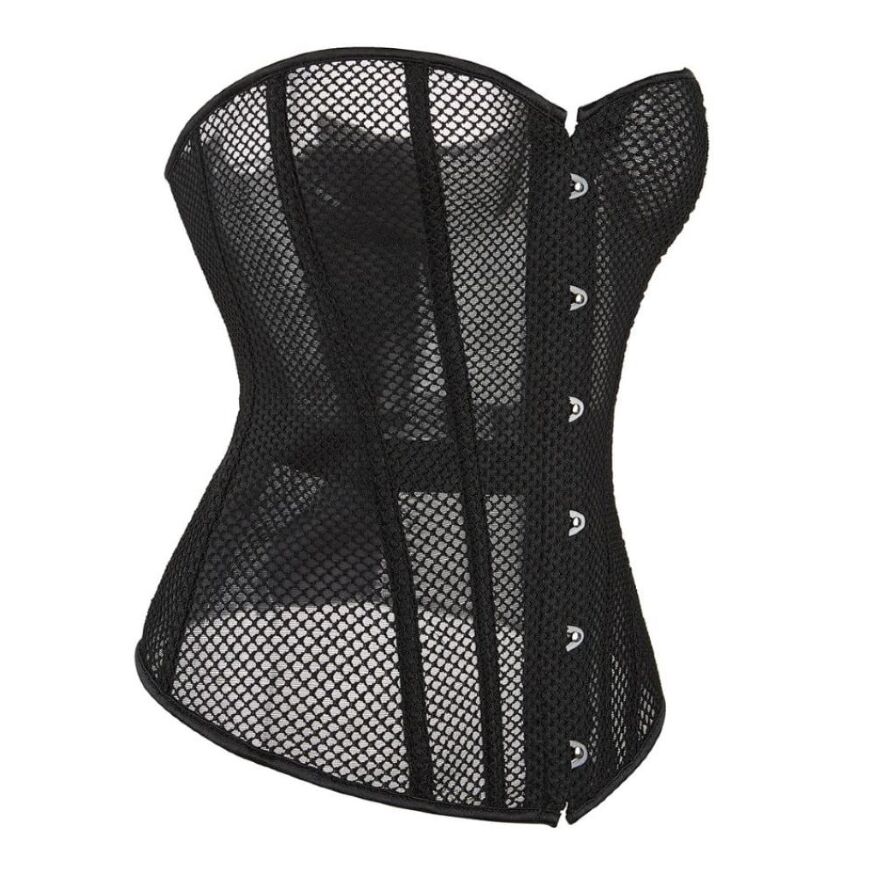 Корсет из сетки Star Night Grid Corset с крючками и шнуровкой, черный, L (без коробки)