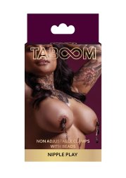Затискачі-прищіпки на соски Taboom Clamps Beads, нерегульовані, з підвісками