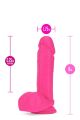 Фаллоимитатор реалистичный двойной плотности Neo Blush, на присоске, розовый, 20 х 4.5 см