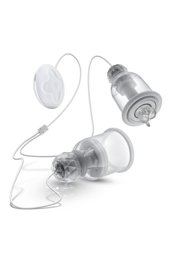 Вакуумные помпы для сосков Blush Temptasia Titilator с массажерами, прозрачные