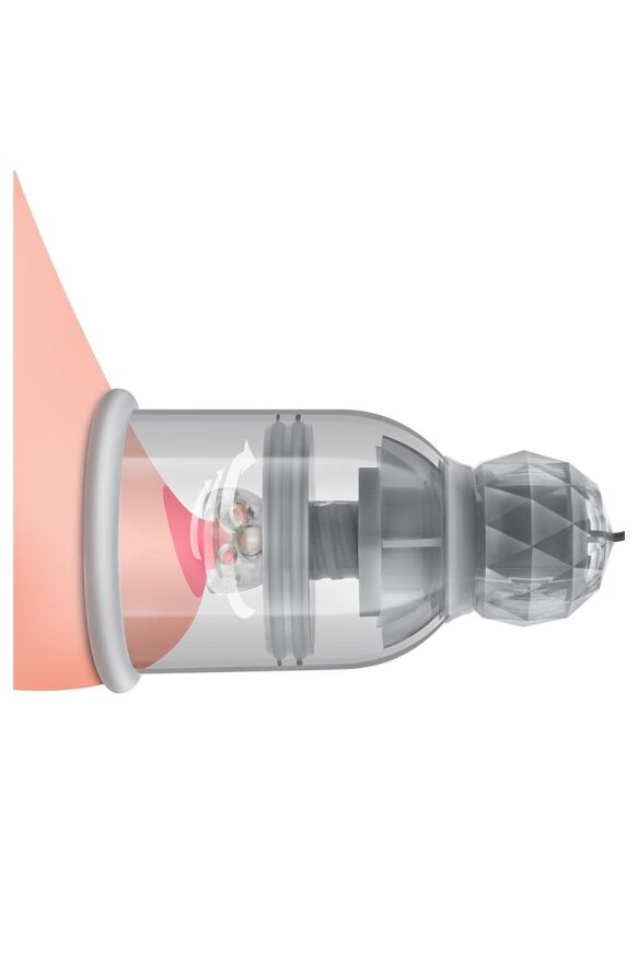 Вакуумные помпы для сосков Blush Temptasia Titilator с массажерами, прозрачные