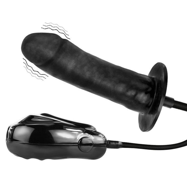Вибратор с накачкой - Bigger Joy Inflateable Vibrating Dong
