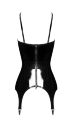 Корсет с подвязками для чулок Noir Handmade F381 Dominae Venom PVC corset-belt M