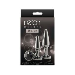Набор анальных пробок NS Novelties Rear Assets - Tapered Trainer Kit - Gunmetal - Black
