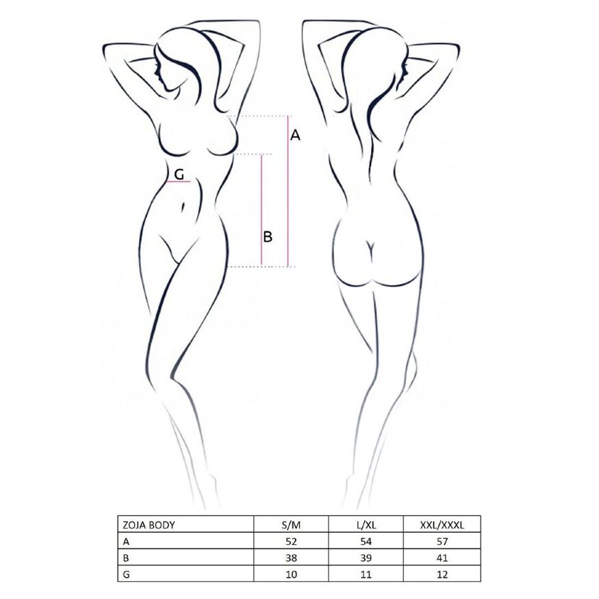 (SALE) Боди монокини с глубоким декольте ZOJA BODY black L/XL - Passion Exclusive