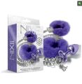 Набор Global Novelties NIXIE METAL BUTT PLUG &amp; FURRY HANDCUFF SET, MEDIUM, PURPLE METALLIC