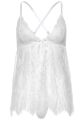 Сорочка бебі-дол Leg Avenue Floral lace babydoll &amp; string White M, стрінги