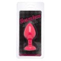 Анальная пробка Pink Silicone Heart White Shape S