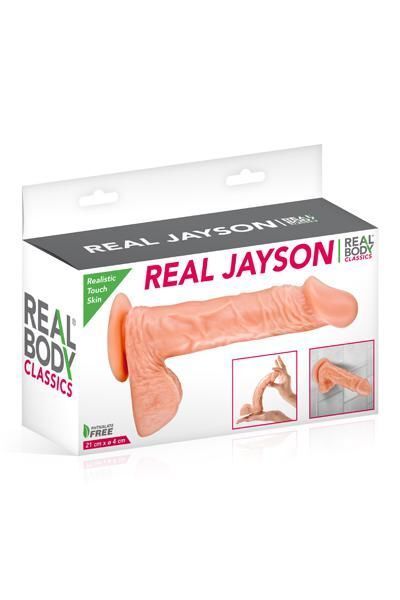 Фалоімітатор Real Body  -  Real Jayson Flesh, TPE, діаметр 4 см