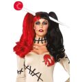 Перука Харли Квинн з хвостиками Leg Avenue Harlequin чорно-червоний