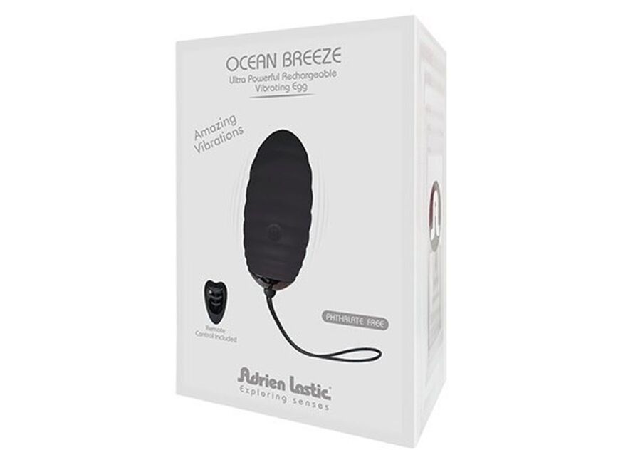 Виброяйцо Adrien Lastic Ocean Breeze 2.0 с пультом управления, черное