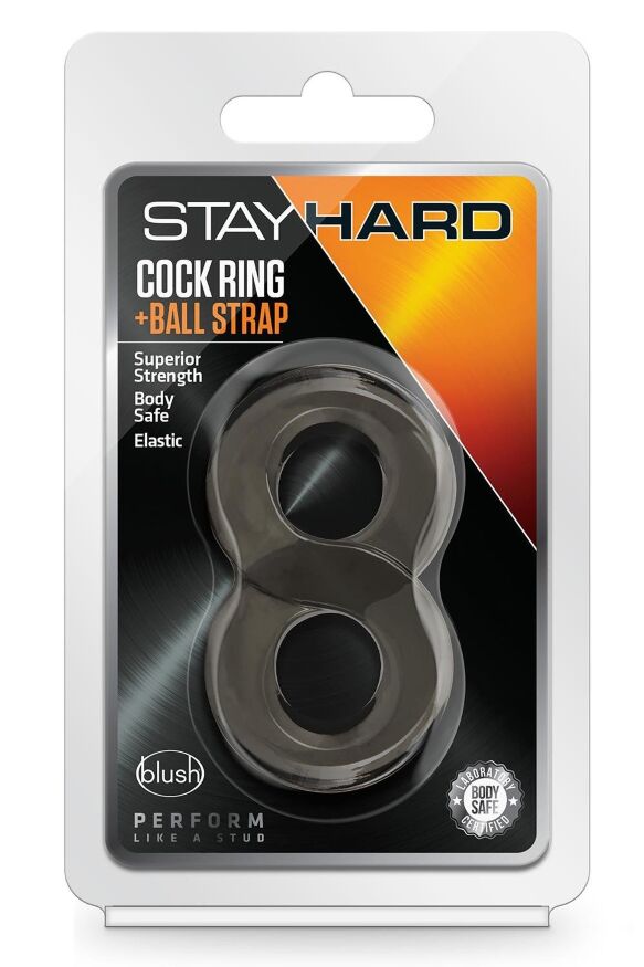 Кільце ерекційне Blush Stay Hard подвійне, прозоре, 7 см