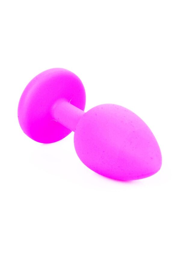 Анальная пробка - Jewellery Silicone Pink Plug S Light Blue