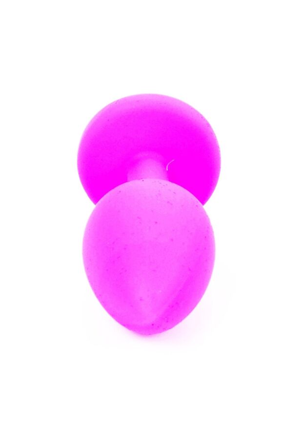 Анальная пробка - Jewellery Silicone Pink Plug S Light Blue