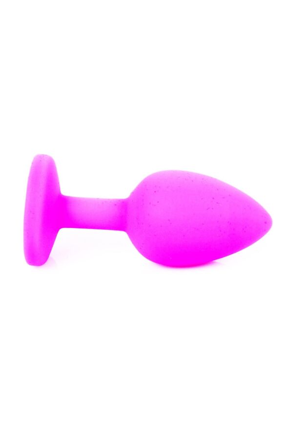 Анальная пробка - Jewellery Silicone Pink Plug S Light Blue