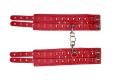 Окови Leather Double Fix Leg Cuffs, Red
