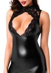 Сукня Noir Handmade F343 Powerwetlook and lace mini skirt - 3XL