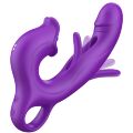 Вібратор - Erospace Sweet Play G-Spot Vibrator With Clitoral Licking &amp; Flapping A17