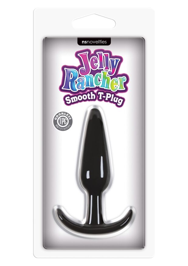 Анальная пробка NS Novelties Jelly Rancher Smooth T-Plug, черный