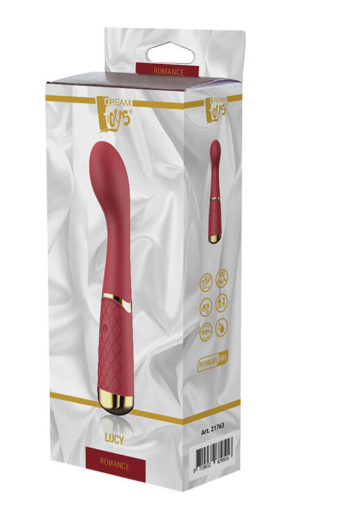 Вібратор для точки G Dream toys Romance Lucy, марсаловий, 19.5 х 3.8 см