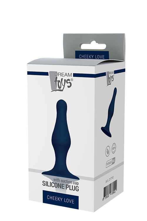 Анальная пробка CHEEKY LOVE SILICONE PLUG MEDIUM BLUE