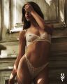 Комплект Obsessive Alissium 2-pcs set, XL/2XL, мереживо, ліф з м’якою чашкою, трусики танга