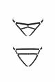 Трусики стринги из стреп KELIS THONG black S/M - Passion (проблема с упаковкой)