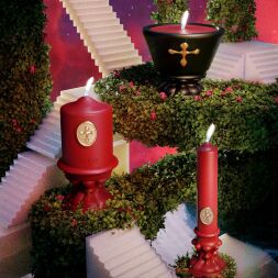 Низькотемпературна воскова свічка UPKO DREAMING of GARDEN, червона