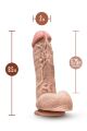 Фаллоимитатор реалистичный на присоске Mr. D Blush, бежевый, 22 х 5 см