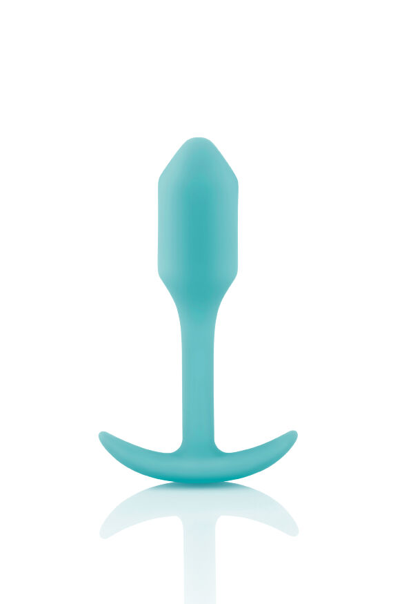 Безшовна силіконова анальна пробка з обтяженням B-Vibe - Snug Plug 1 зелена