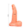 Страпон на трусиках BAILE Ultra Passionate Harness з мошонкою, бежевий, 15,7 × 3 см