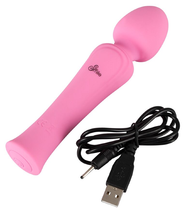 Компактний вібромасажер з округлою голівкою Sweet Smile Rechargeable Mini Wand