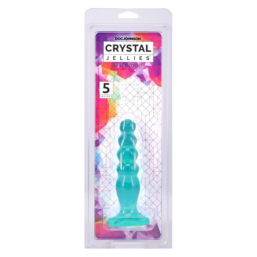 Анальная ёлочка Doc Johnson Crystal Jellies - Anal Delight - 5 Inch - Teal