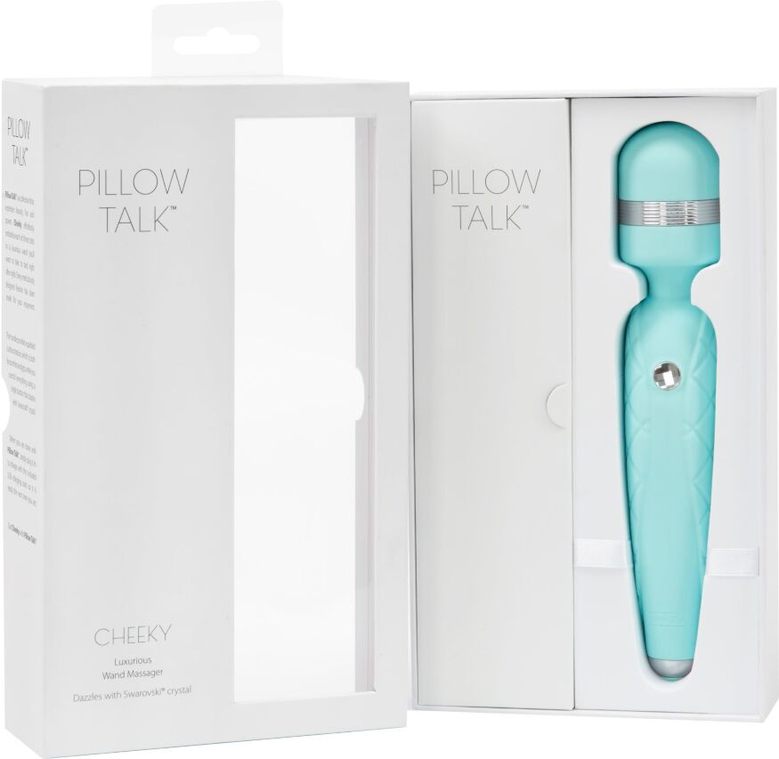 Роскошный вибромассажер PILLOW TALK - Cheeky Teal (мятая упаковка!!!)