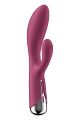 Вібратор-кролик Satisfyer Spinning Rabbit 1 для точки G та клітора, бордовий
