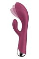 Вібратор-кролик Satisfyer Spinning Rabbit 1 для точки G та клітора, бордовий