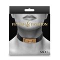 Ошейник с золотистой фурнитурой NS Novelties Fetish &amp; Fashion, черный